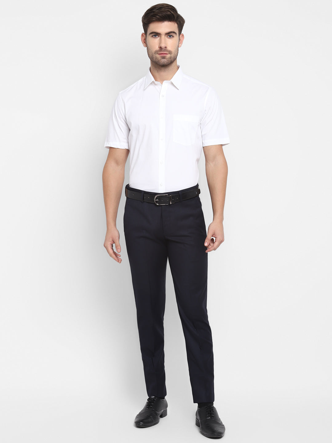 Solid White Regular Fit Formal Shirt