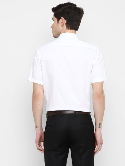Solid White Regular Fit Formal Shirt