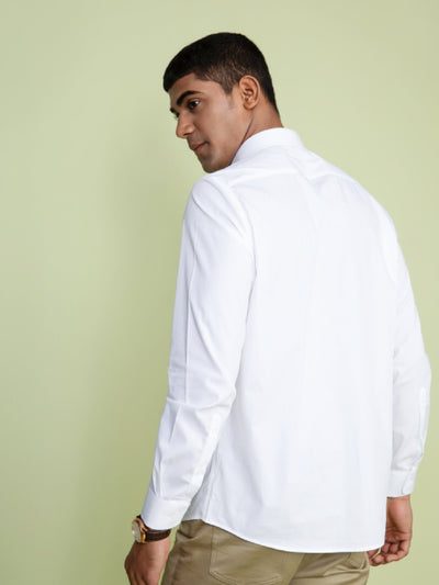 White Expandable Everyday Lycra Shirt
