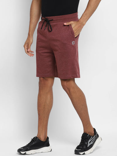 Maroon Melange Shorts