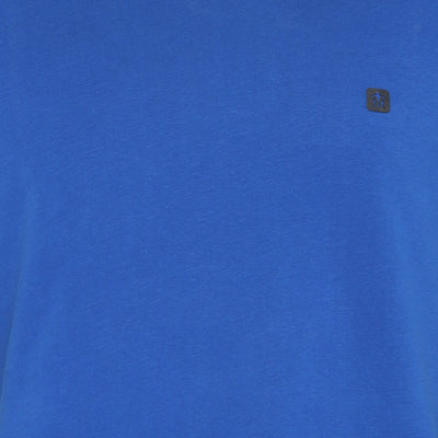 Essentials Blue Solid V Neck T-Shirt