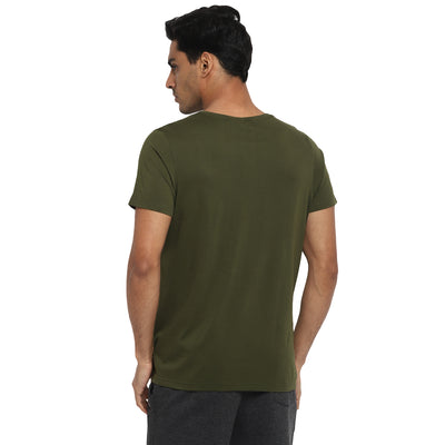 Essentials Olive & Yellow Solid V Neck T-Shirt (Pack of 2)
