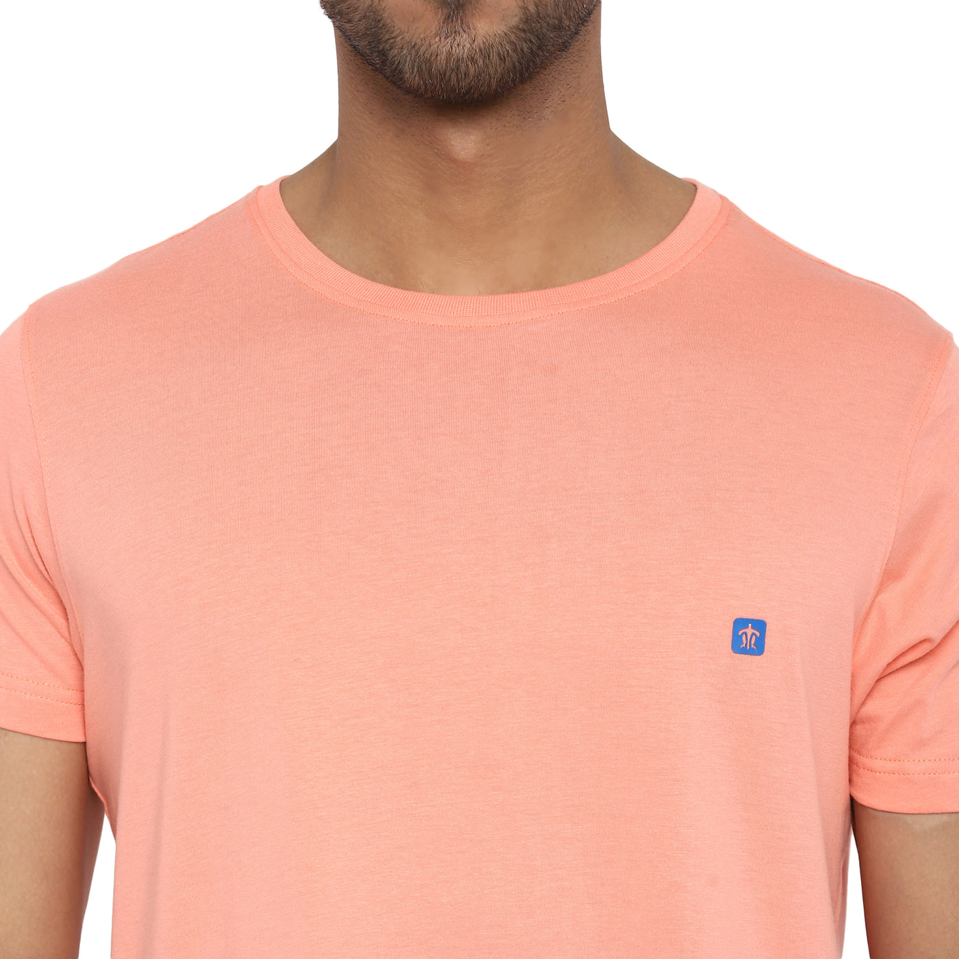Essentials Pink Solid Round Neck T-Shirt