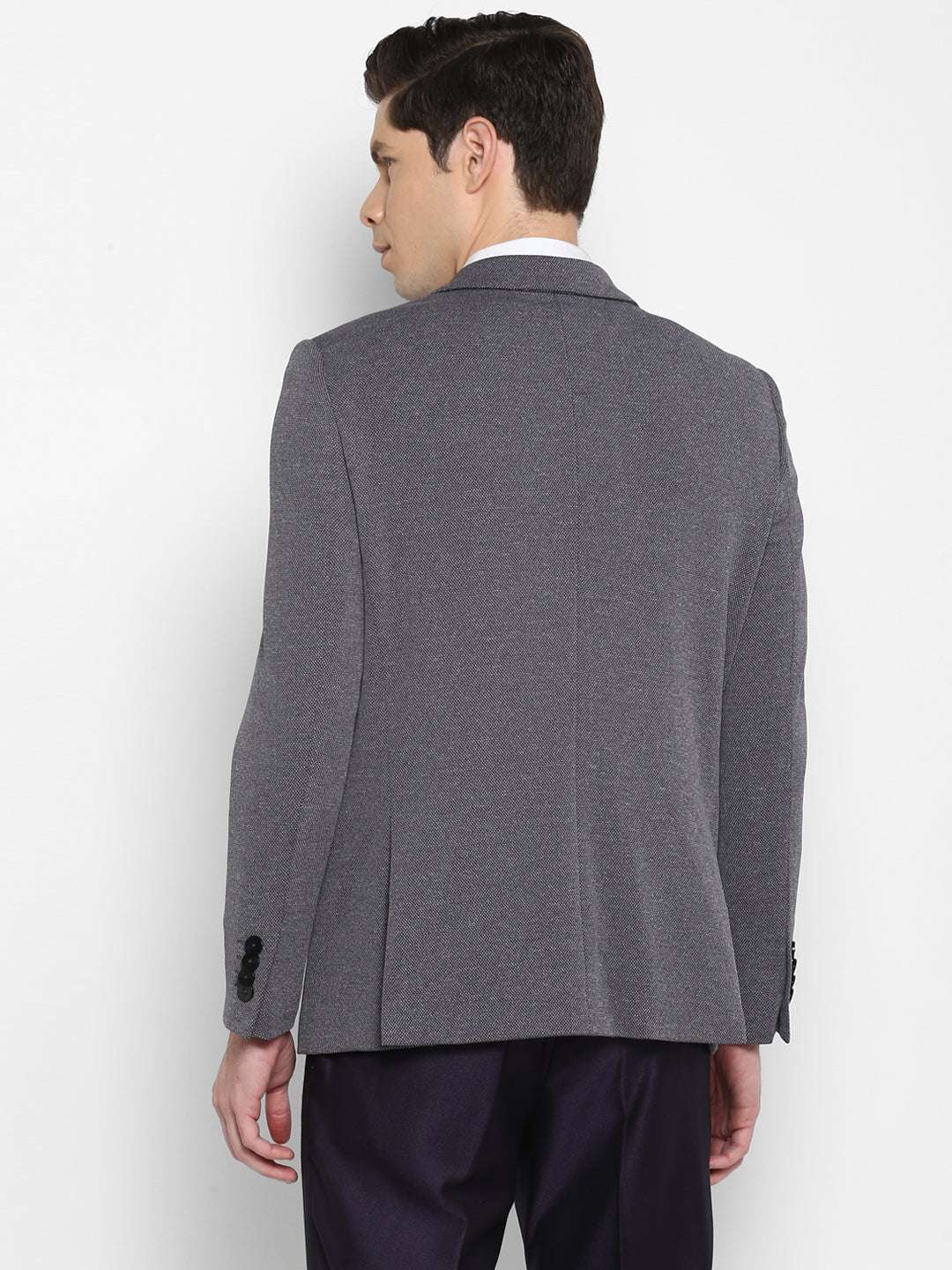 Self Design Grey Blazer for Men