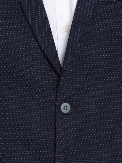 Solid Navy Blue Blazer for Men