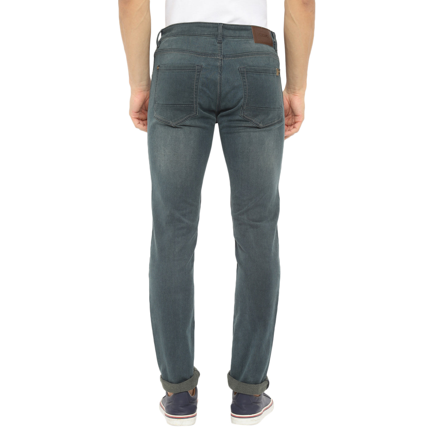 Turtle Men Blue Narrow Fit Fade Jeans