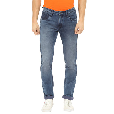 Blue Narrow Fit Fade Jeans