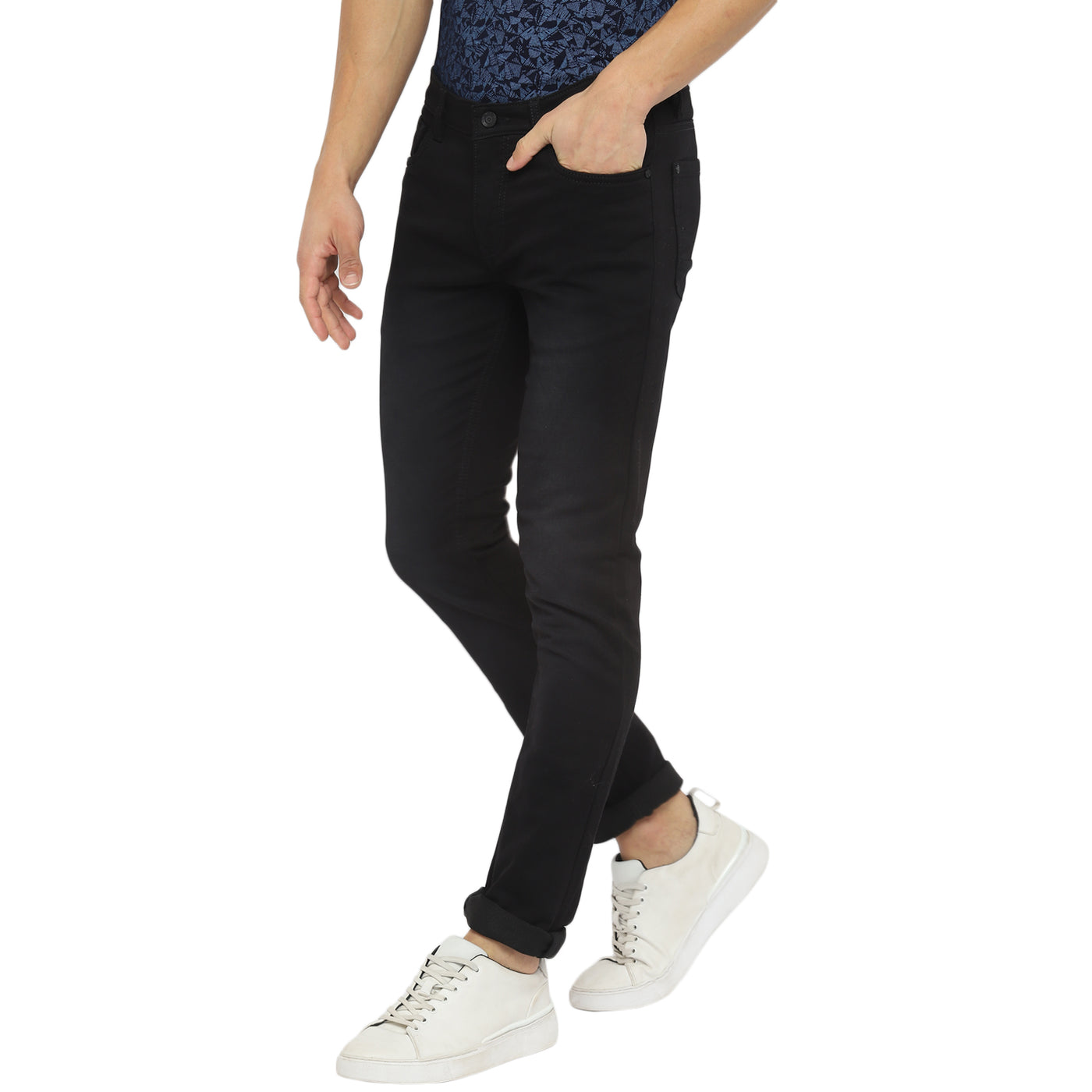 Navy Blue Narrow Fit Fade Jeans