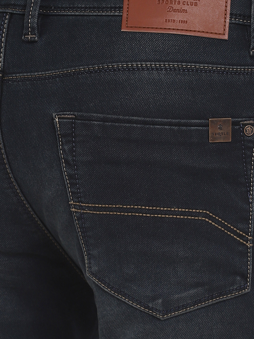 Navy Blue Cotton Stretch Narrow Fit Jeans