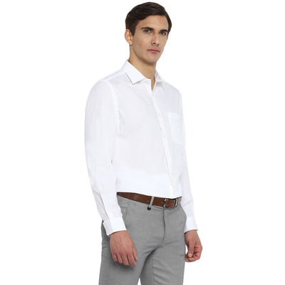 Cotton White Regular Fit Casual Shirt