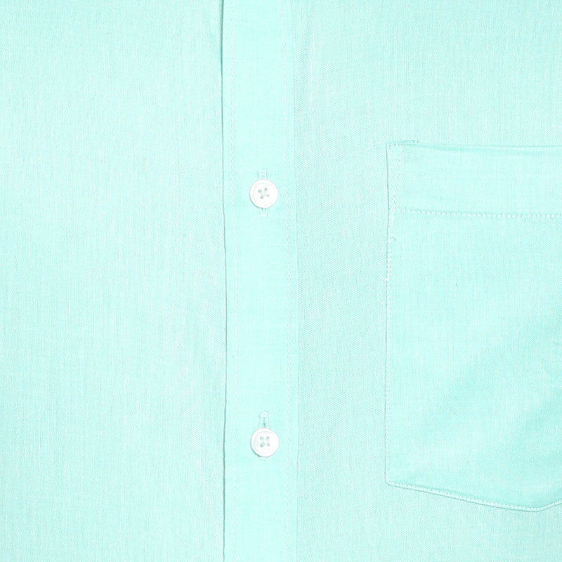 Cotton Solid Sky Blue Slim Fit Formal Shirt