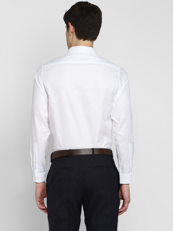 Cotton White Slim Fit Solid Shirts