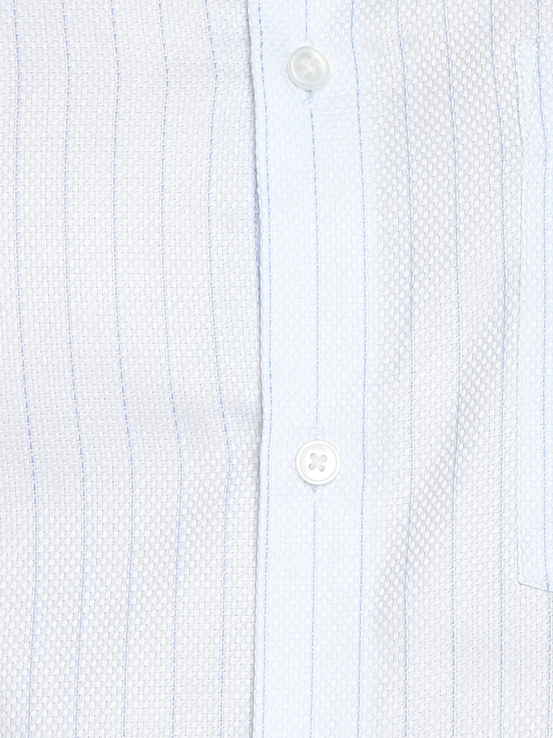 Cotton Light Blue Striped Slim Fit Formal Shirt