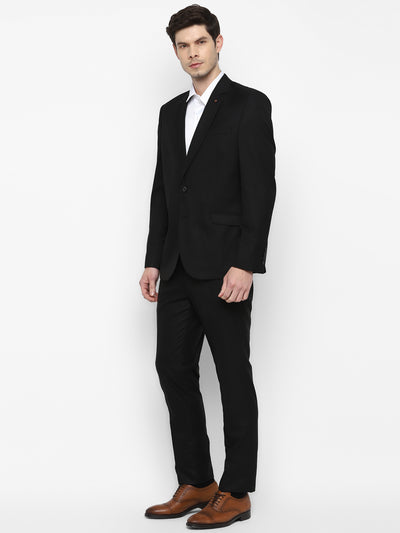Solid Black 2pcs Formal Suit for Men