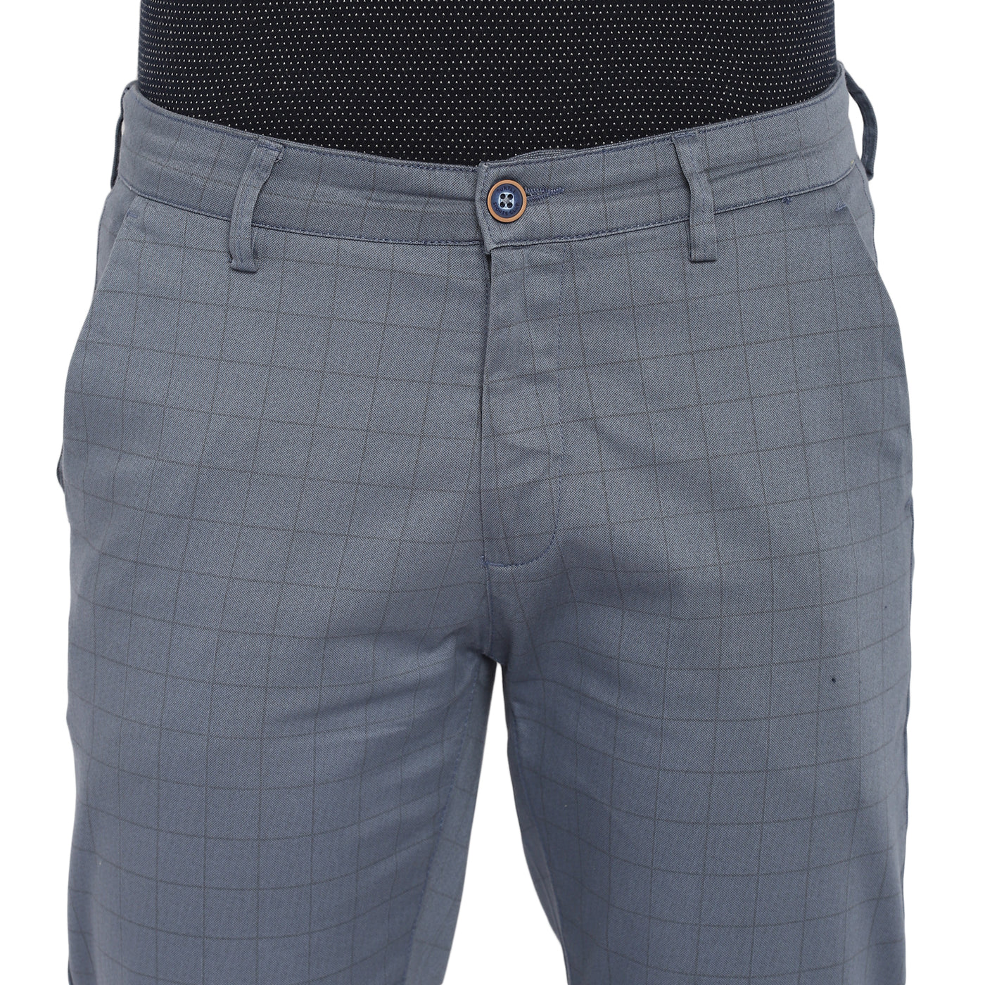 Blue Checked Ultra Slim Fit Trouser