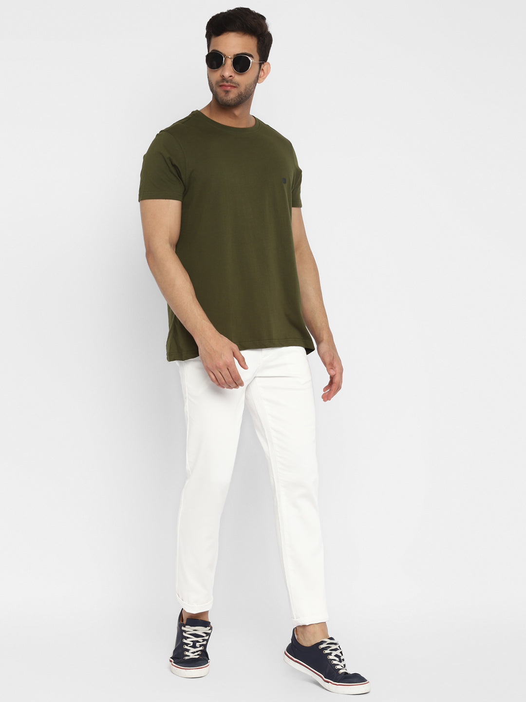 White Self Design Ultra Slim Fit Trouser