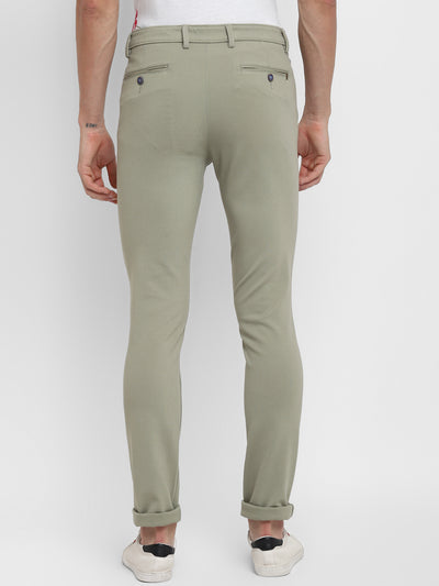 Light Grey Solid Narrow Fit Trouser