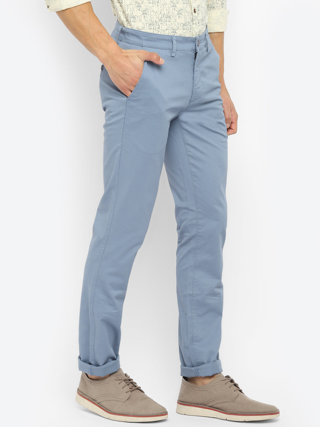 Buy Grey Solid Ultra Slim Fit Formal Trousers online  Looksgudin