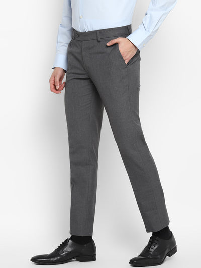 Dark Grey Solid Ultra Slim Fit Trouser