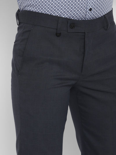 Dark Grey Checked Ultra Slim Fit Trouser