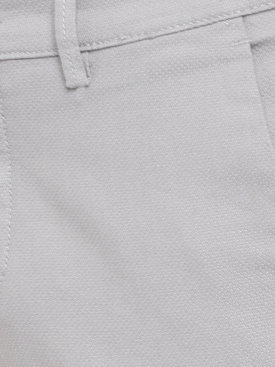 Grey Ultra Slim Self Design Trouser