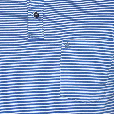 Turtle Men White Striped Polo Neck T-Shirts